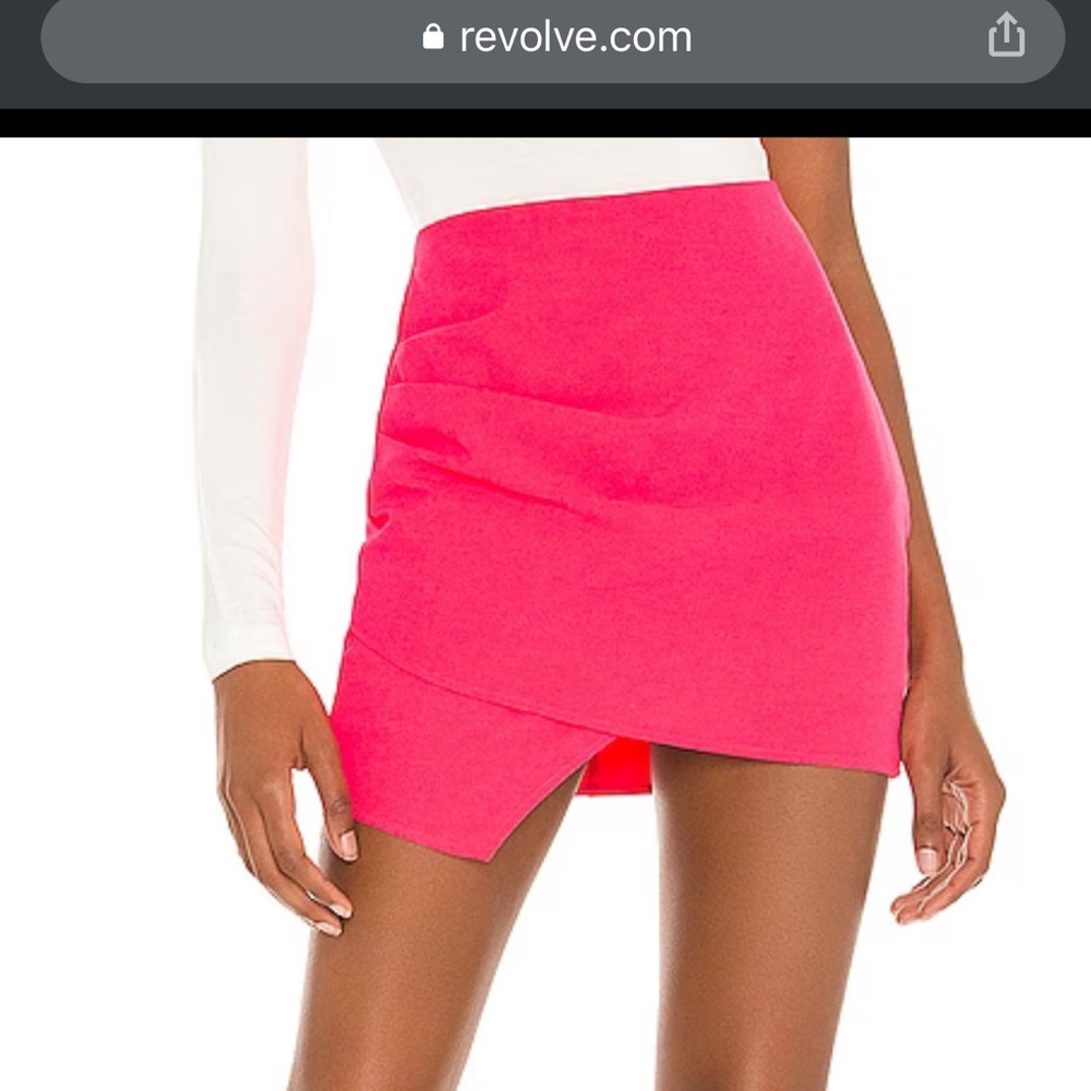 Hot pink mini skirt with asymmetrical front NWT